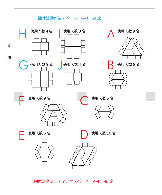 ミーティングスペースレイアウト図