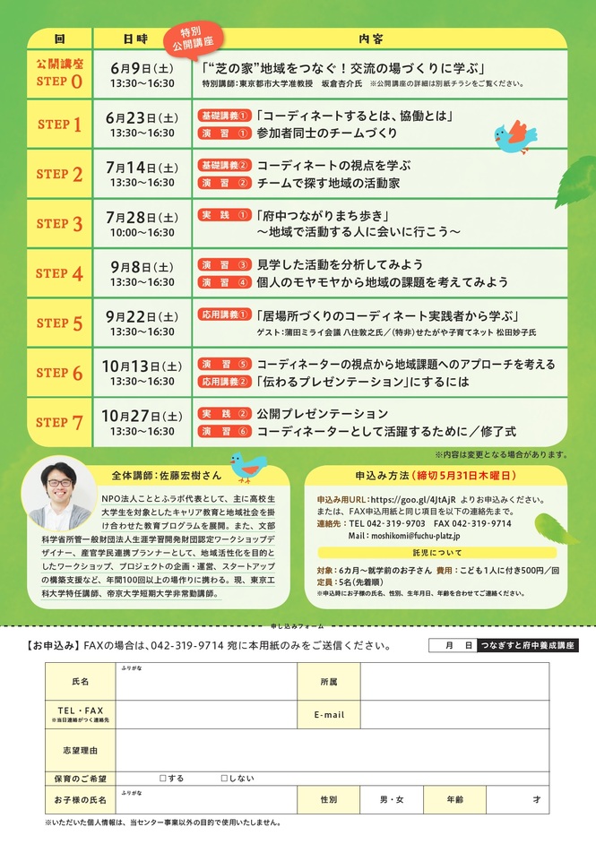 つなぎすと府中チラシ裏