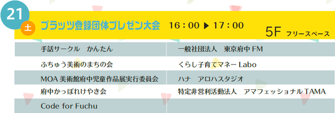 プレゼンスケジュール