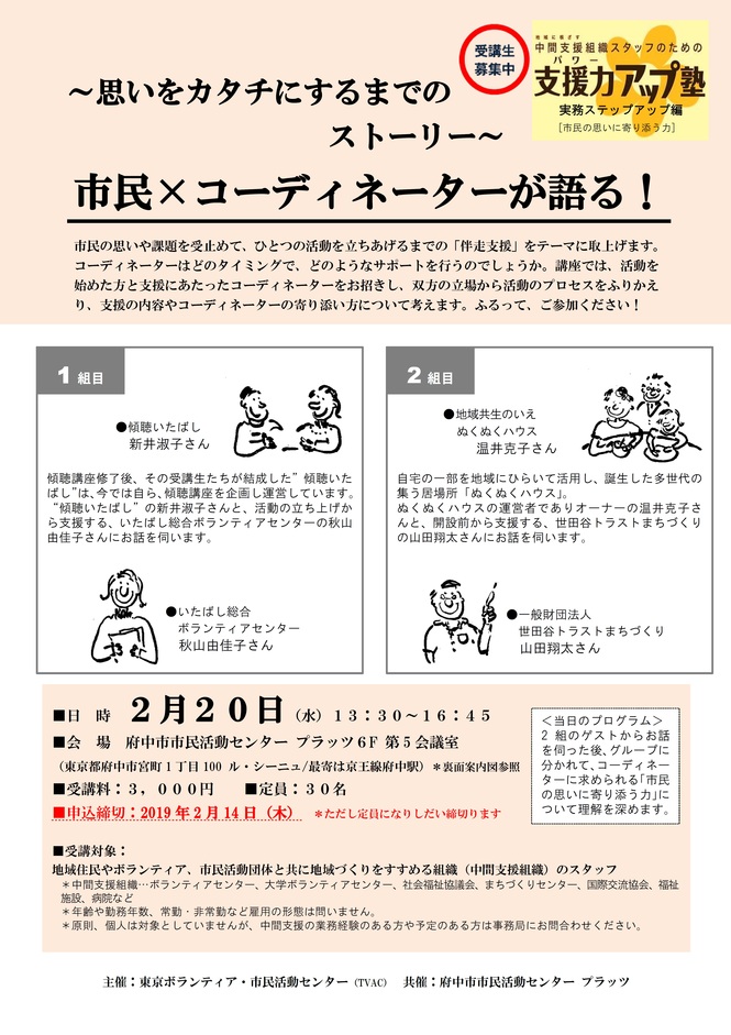 ～思いをカタチにするまでのストーリー～市民×コーディネーターが語る！