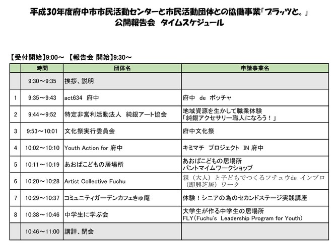 スケジュール