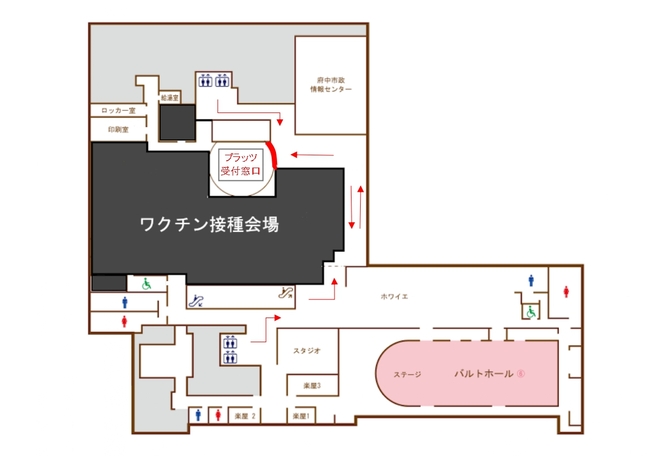 ワクチン接種会場図