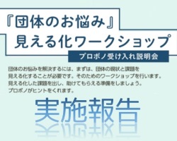 団体のお悩み』見える化ワークショップ　実施報告