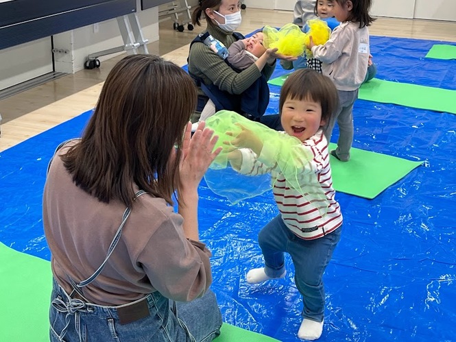 シフォンの布あそび