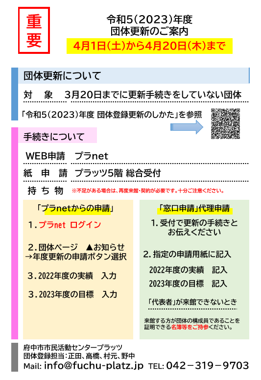 4月　更新のお知らせ