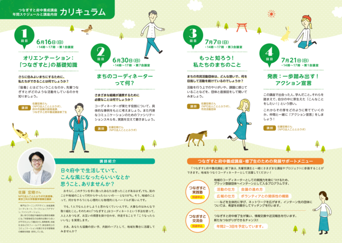つなぎすと府中養成講座カリキュラム