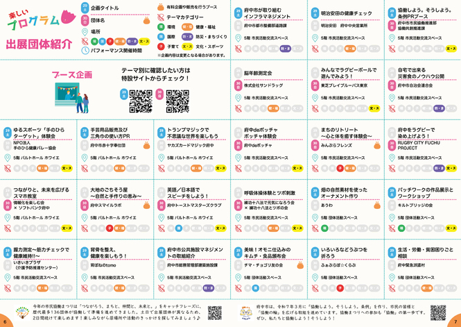 第11回府中市民協働まつりパンフレットP6-7